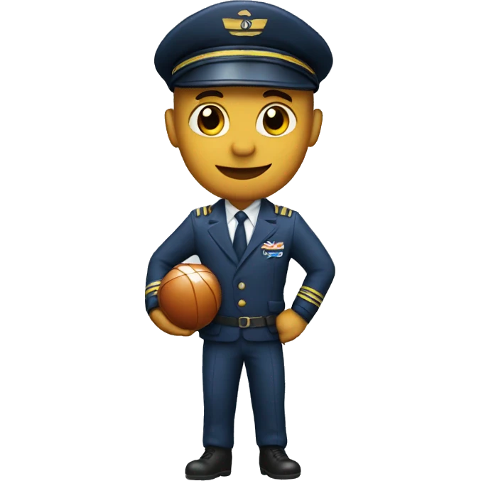 pilot holding a ball emoji