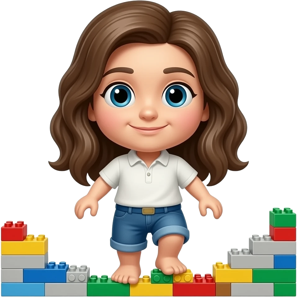 stepping on LEGO bricks with bare feet emoji