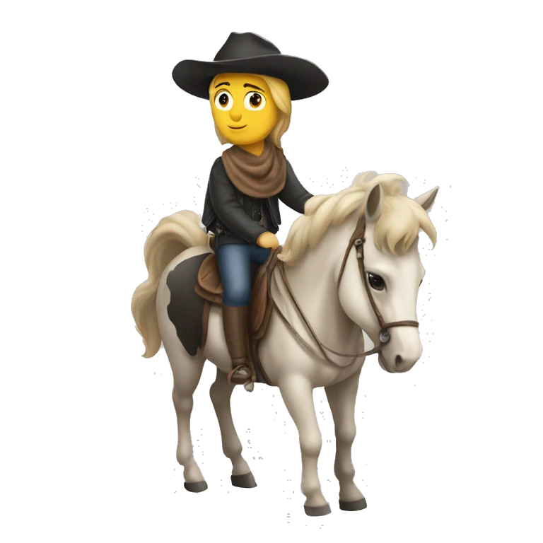 Una persona che monta un cavallo emoji