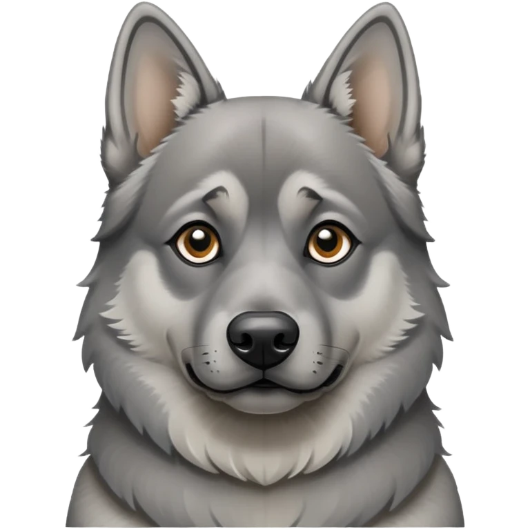 Norsk elgund grå emoji