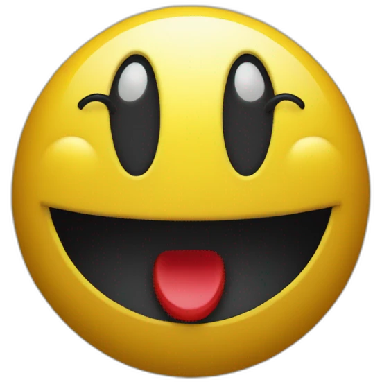 Smiling pacman emoji