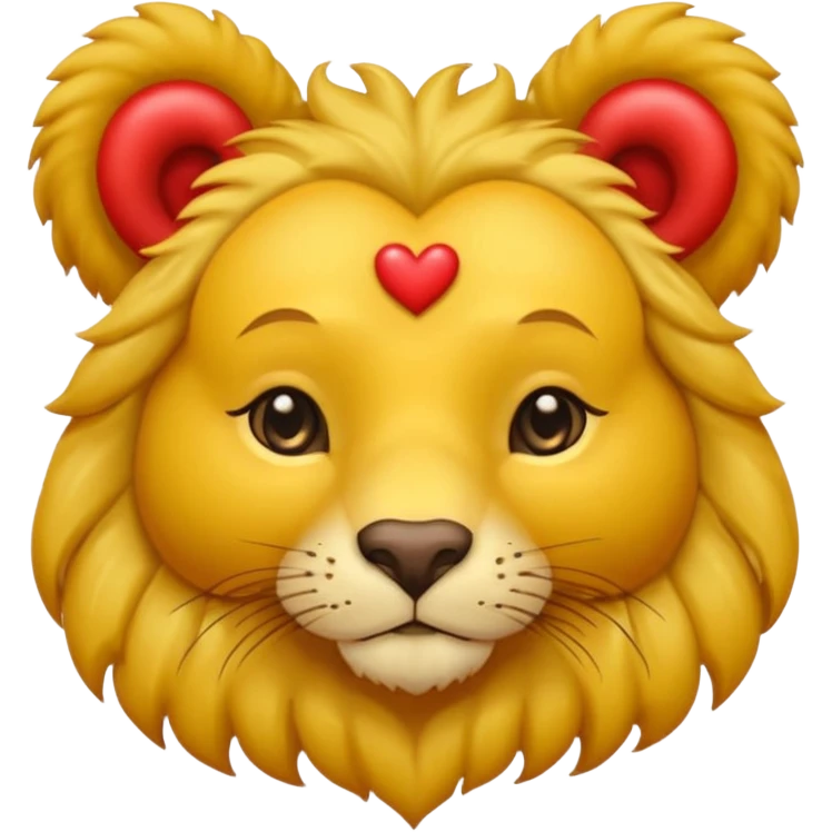 León con corazones en el ojo emoji