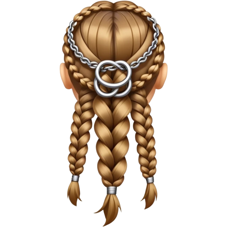 hair braid with decorative rings emoji
