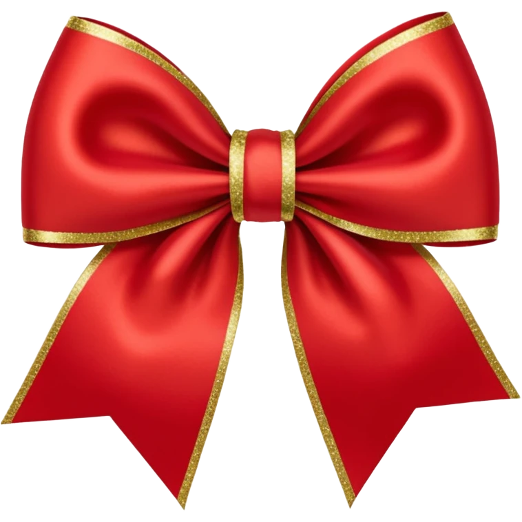 Red christmas bow with gold gif emoji
