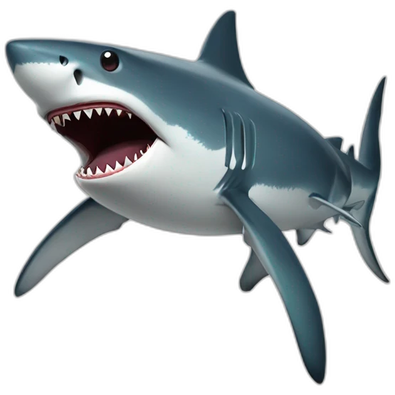A shark  whit he shark have legs emoji