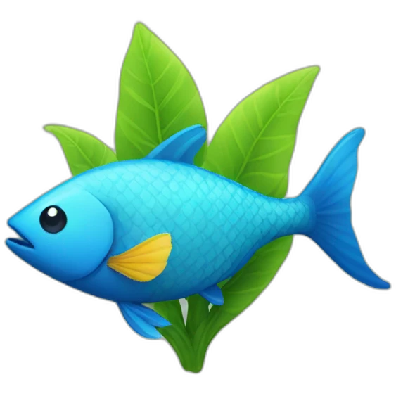 Fish and plant  emoji