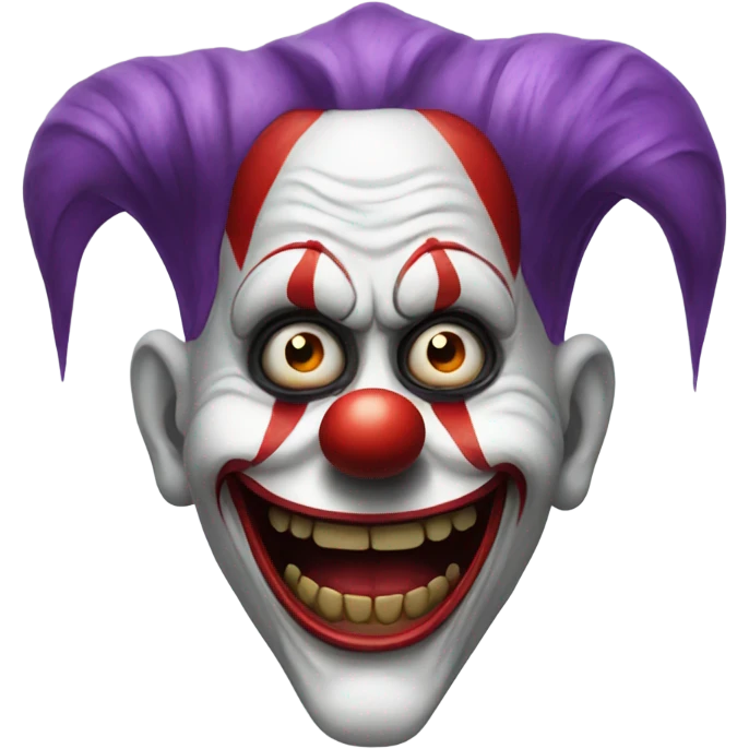 Very scary clown emoji