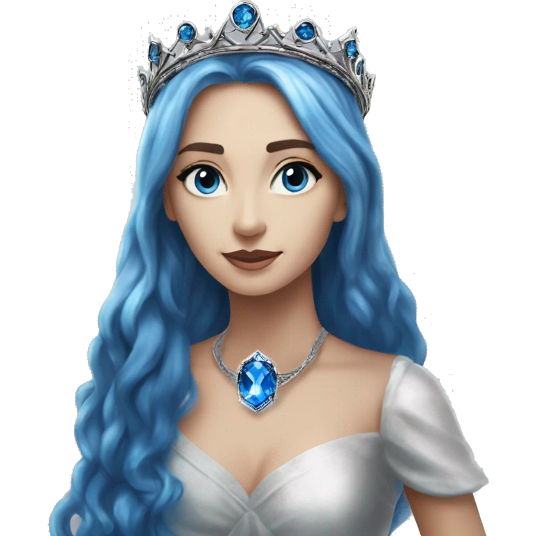 The Ravenclaw Diadem is a tiara-like object with, made of gleaming silver and set with glittering blue gem. It is enchanted and round  emoji