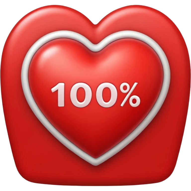 Un cœur au-dessus c'est écrit 100% emoji