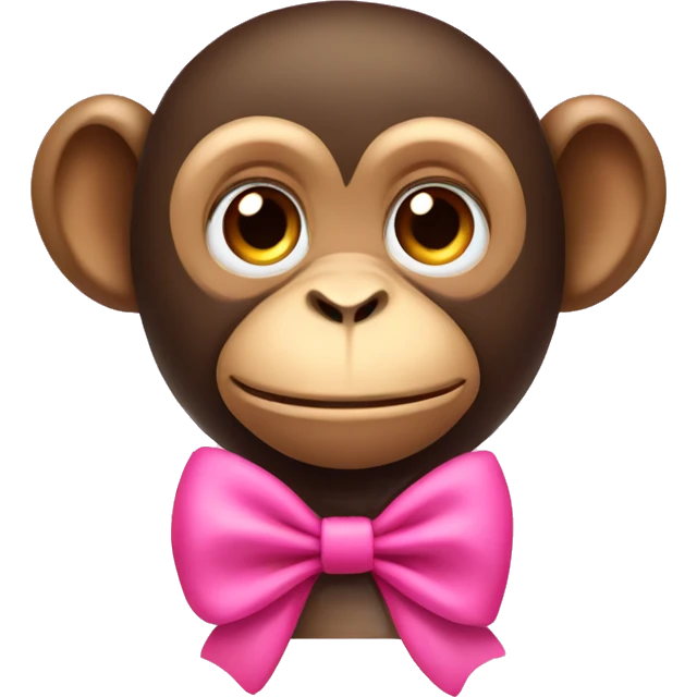 Monkey with pink bow emoji