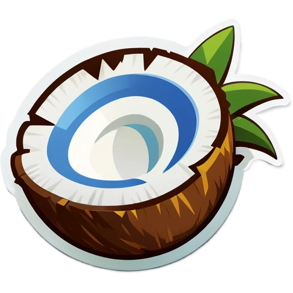16-bit coconut emoji