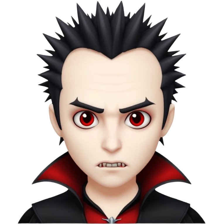 vampire emoji with spiky emo hair emoji