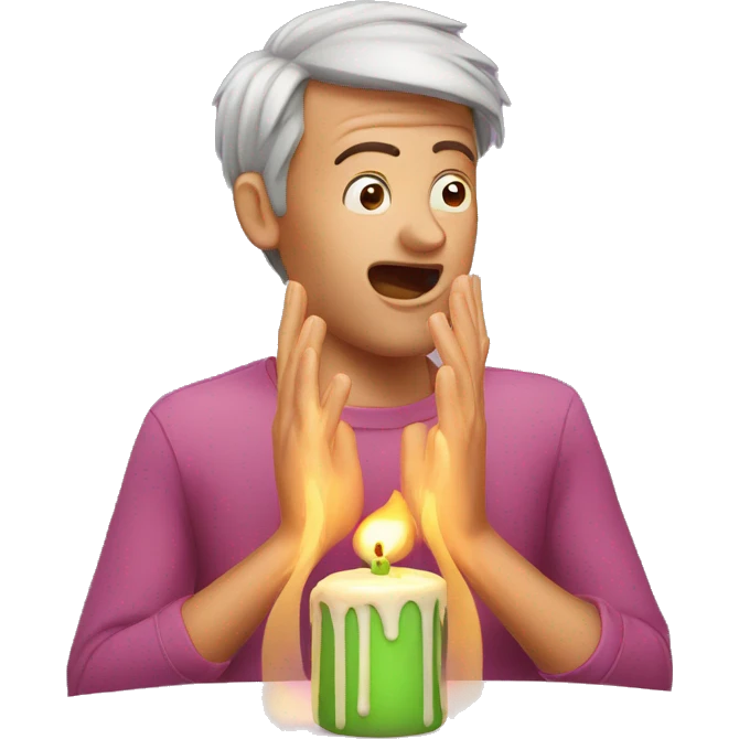 blow out 2 candles emoji