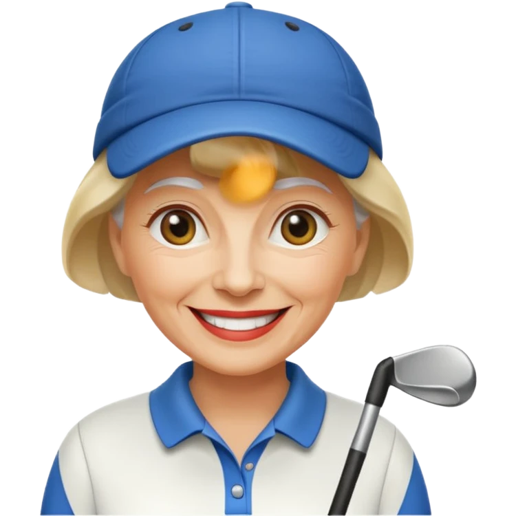 Golf senior lady emoji
