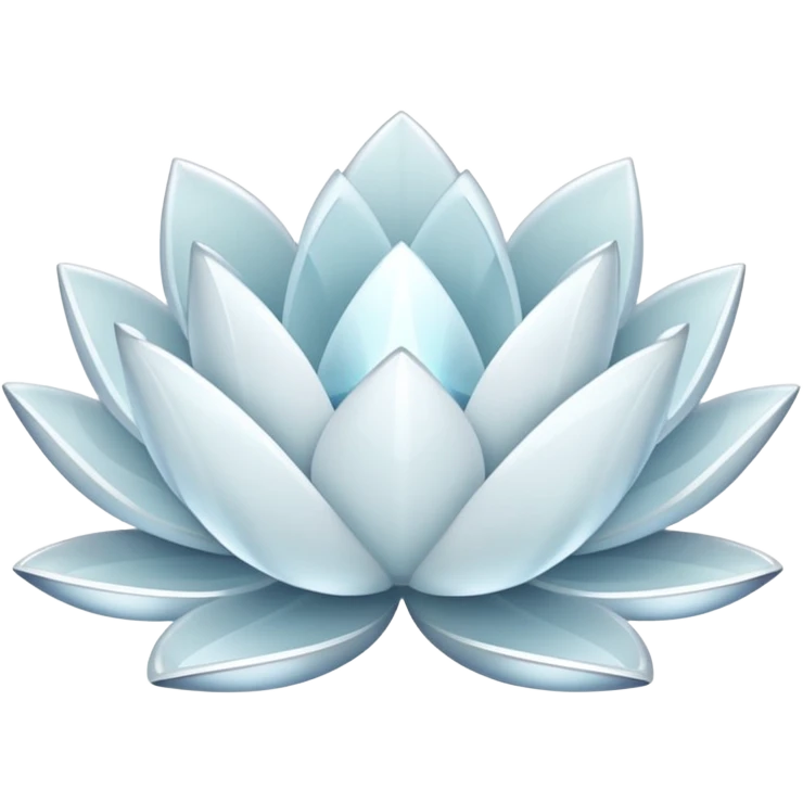 white clear crystal lotus emoji