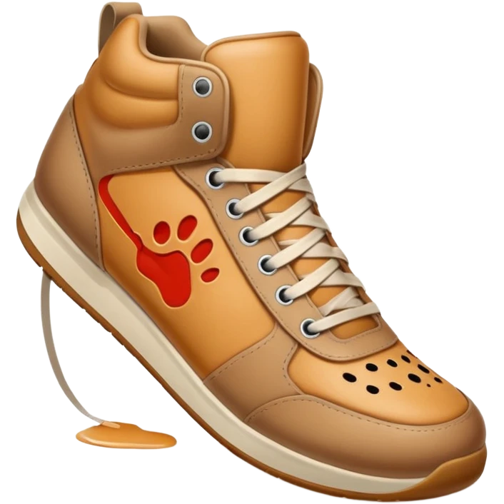  a foot wearing a sneaker pressing on the ground, leaving a visible shoe print beneath. Rounded, glossy, smooth, soft shadows, white background.


 emoji