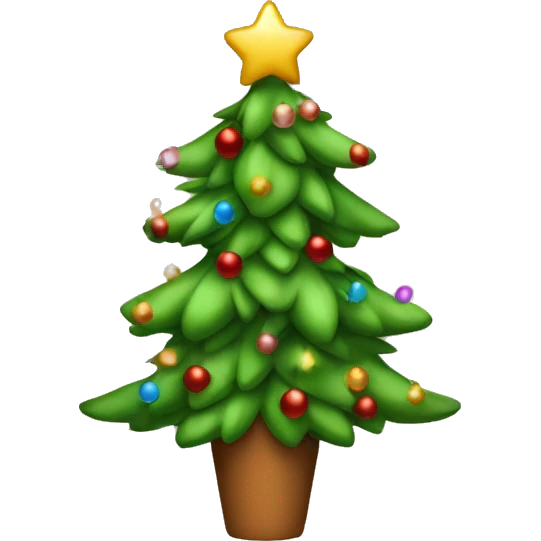 Coquette Christmas tree emoji
