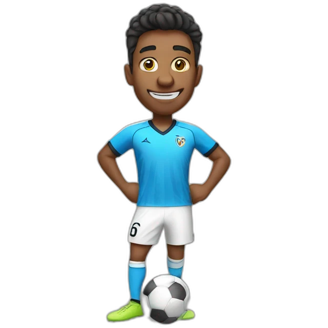 goofy soccer player emoji