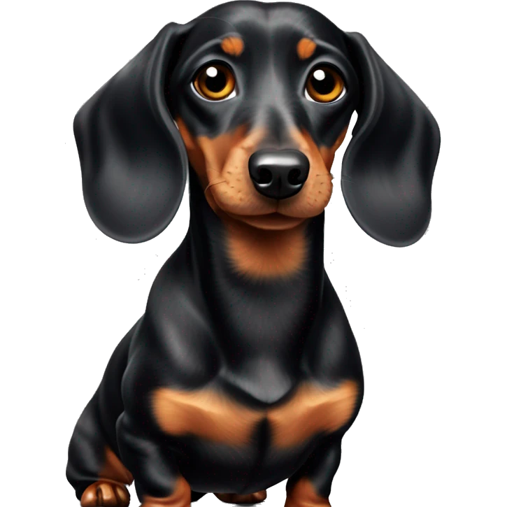 Black dapple mini dachshund  emoji