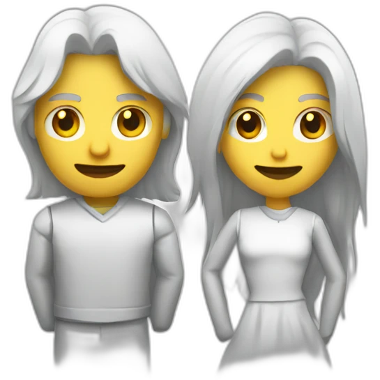 metal white couple emoji