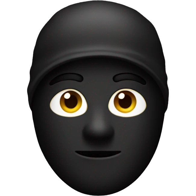 Black ski mask emoji