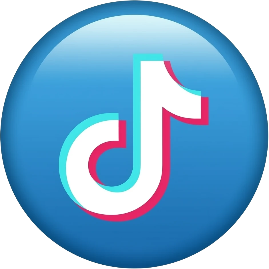 Quiero un emoji de verificación de tiktok que es azul y redondo emoji