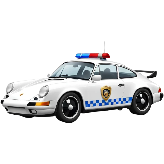 can u make an porsche 911, black and white for police emoji