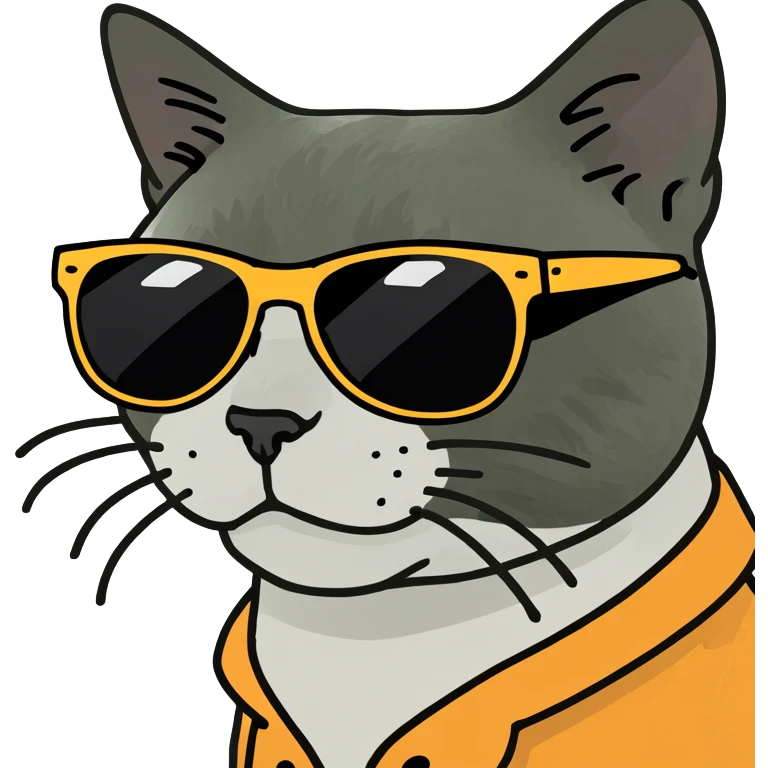 Cat with sunglasses emoji