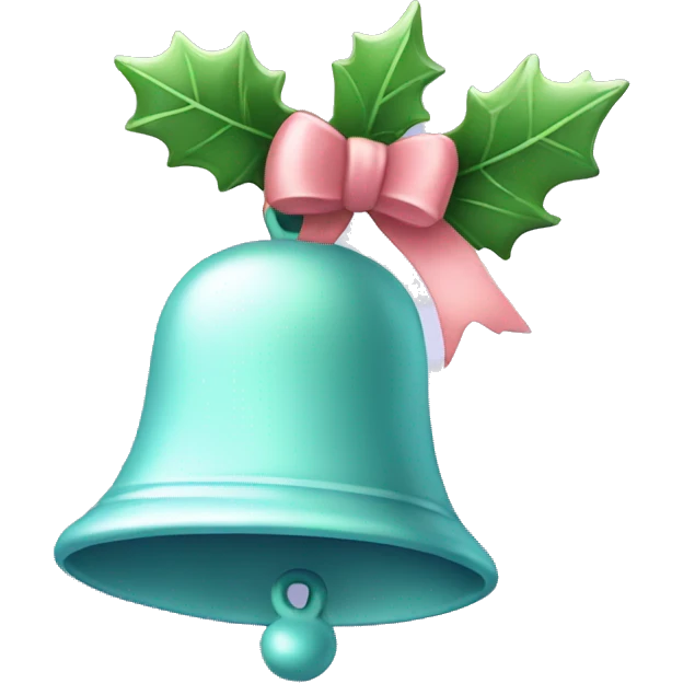 Pastel Christmas bell emoji