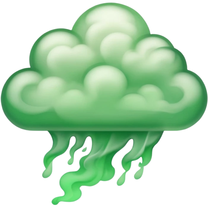 green wind smoke emoji