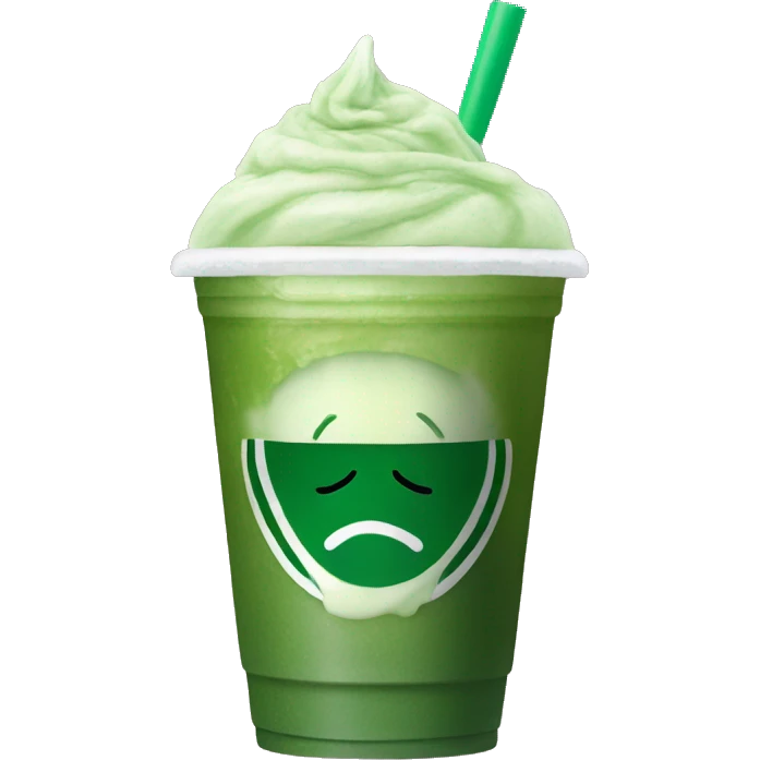 Iced matcha in a Starbucks cup emoji