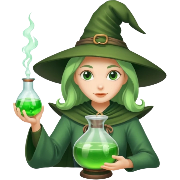 green witch cooking potion emoji