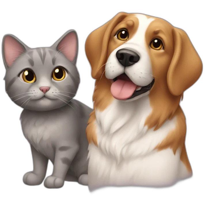 Cat and dog emoji