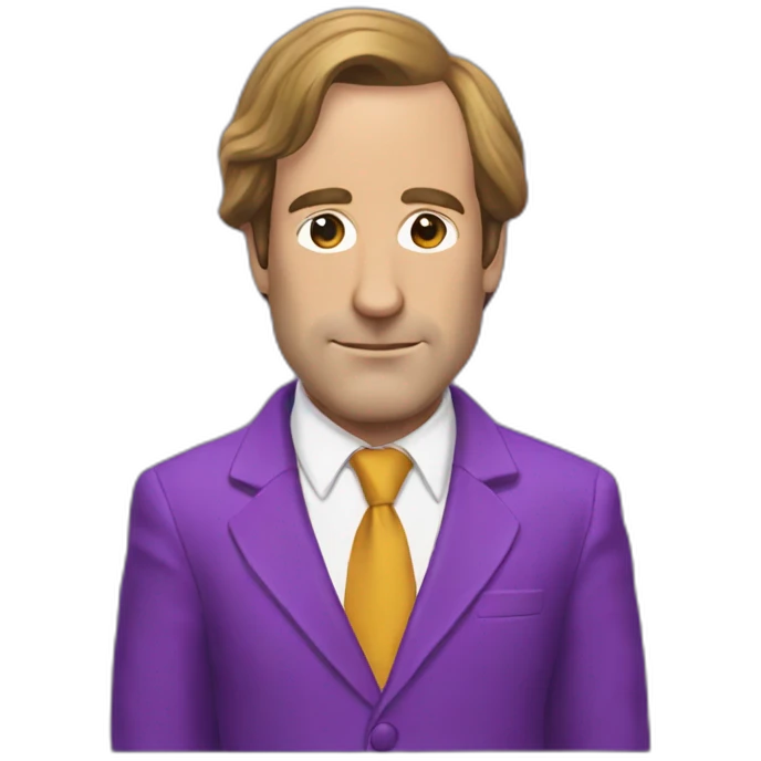 Saul GoodMan  wearing a purple Bunny furry suits emoji