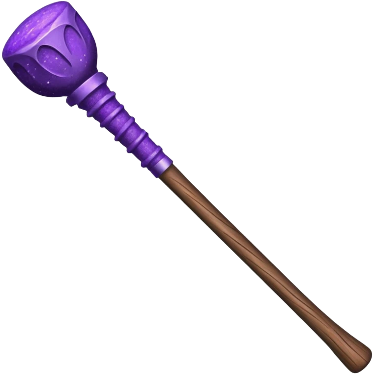 Shillelagh stick with purple dust emoji