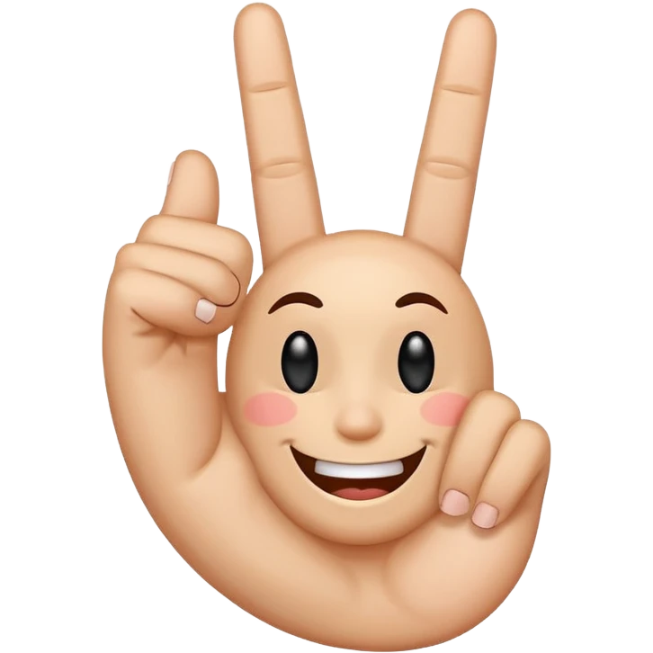 Middle finger with smile emoji