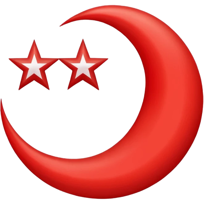 Turkish flag in blue emoji