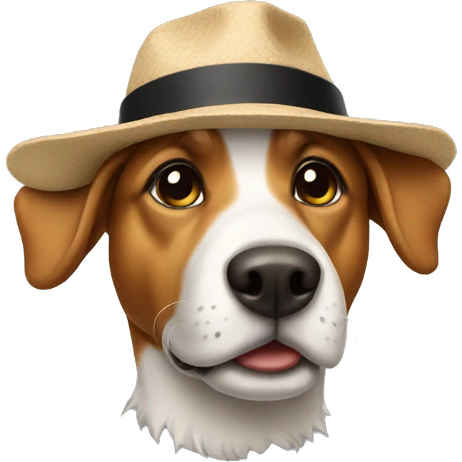 Dog wearing a hat emoji