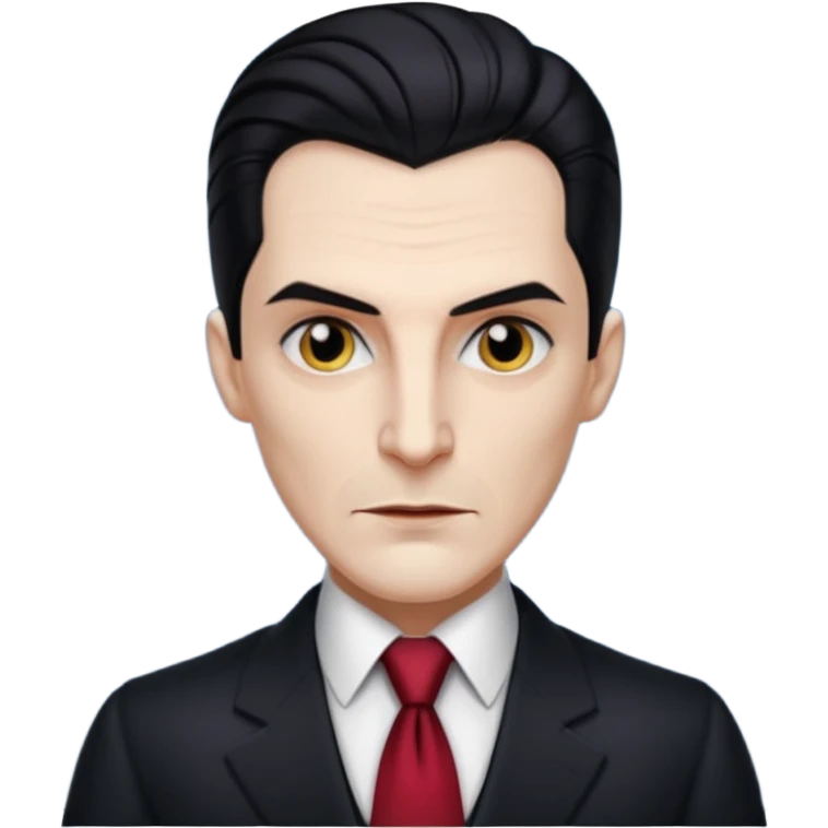 dracula with tie, business emoji