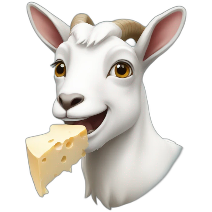 goat eat cheese emoji