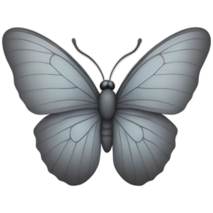 grey butterfly emoji