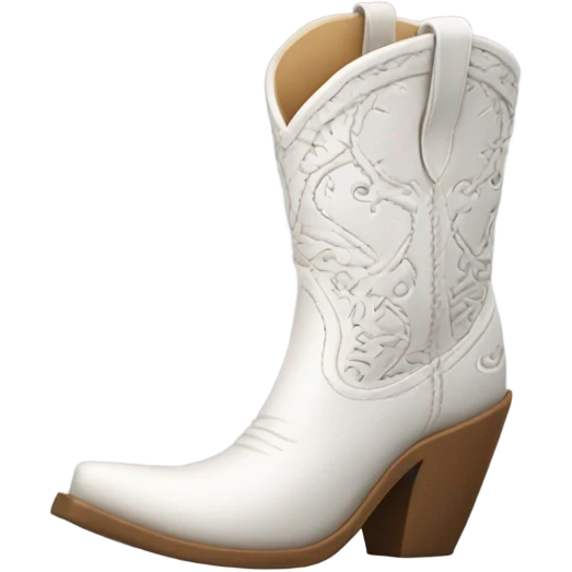 White cowgirl boot emoji