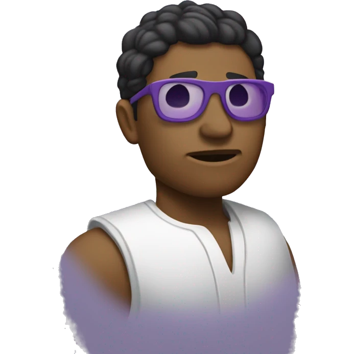 holding a contracted profile, I want the shades to be lilac or purple.  emoji