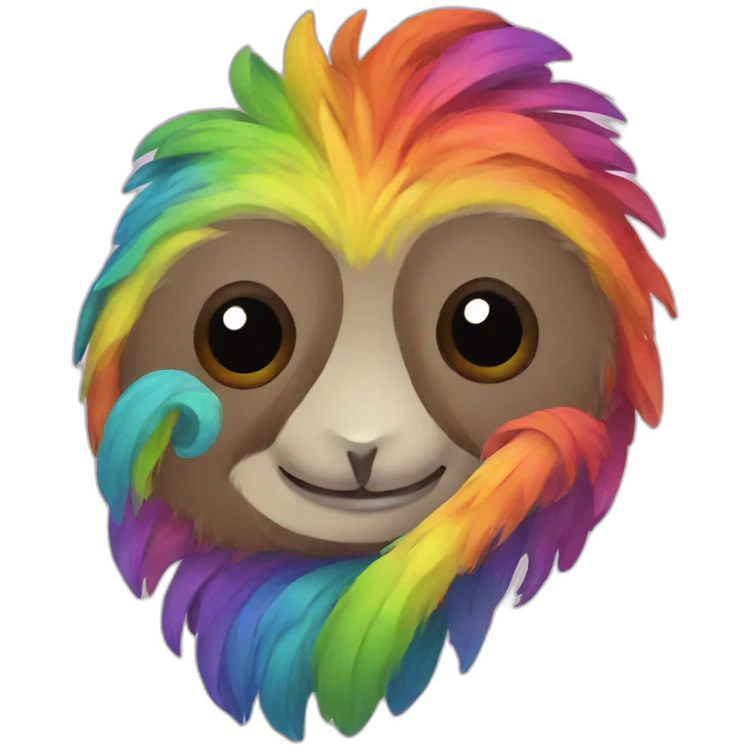 rainbow sloth emoji