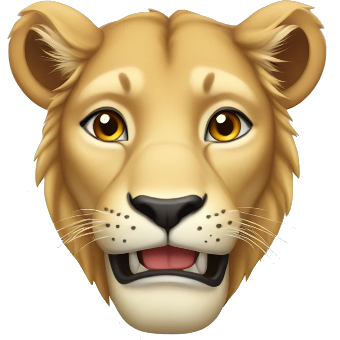  Funny lioness emoji