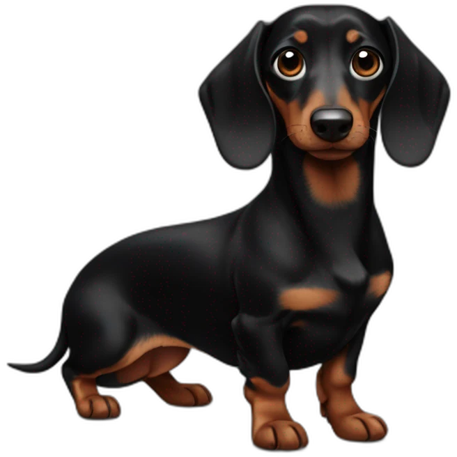 black Dachshund emoji