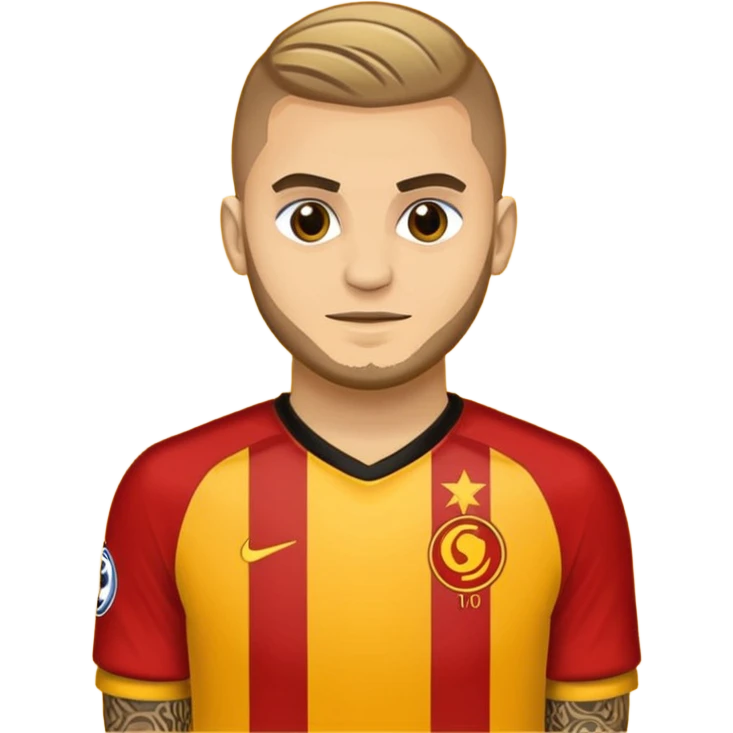 elinde formasını tutan Galatasaray futbolcusu 9 numara İcardi için emoji yap emoji