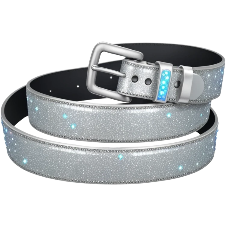 Silver glittery belt emoji
