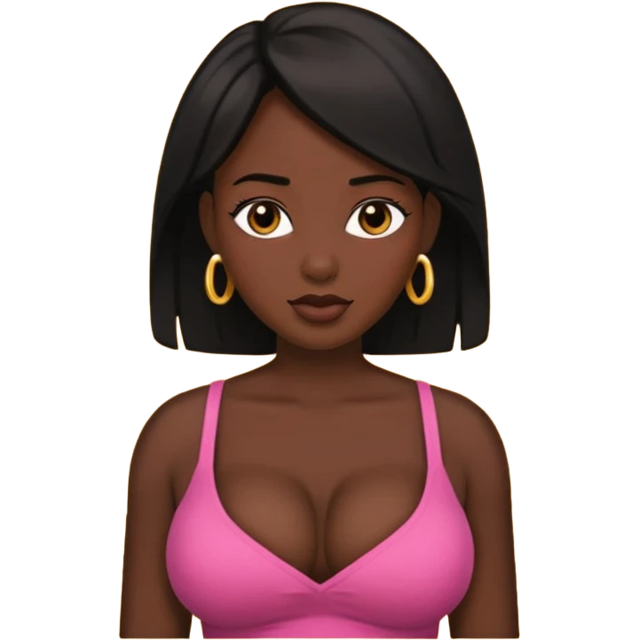 Woman black with big titties emoji