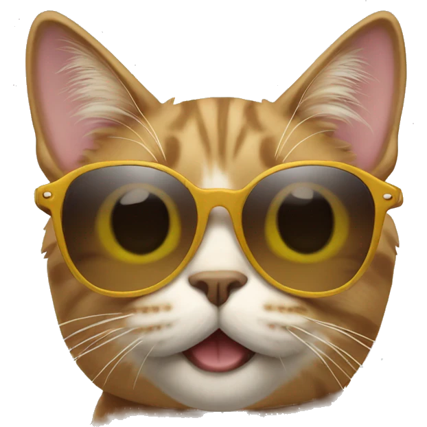 Cat with sunglasses emoji
